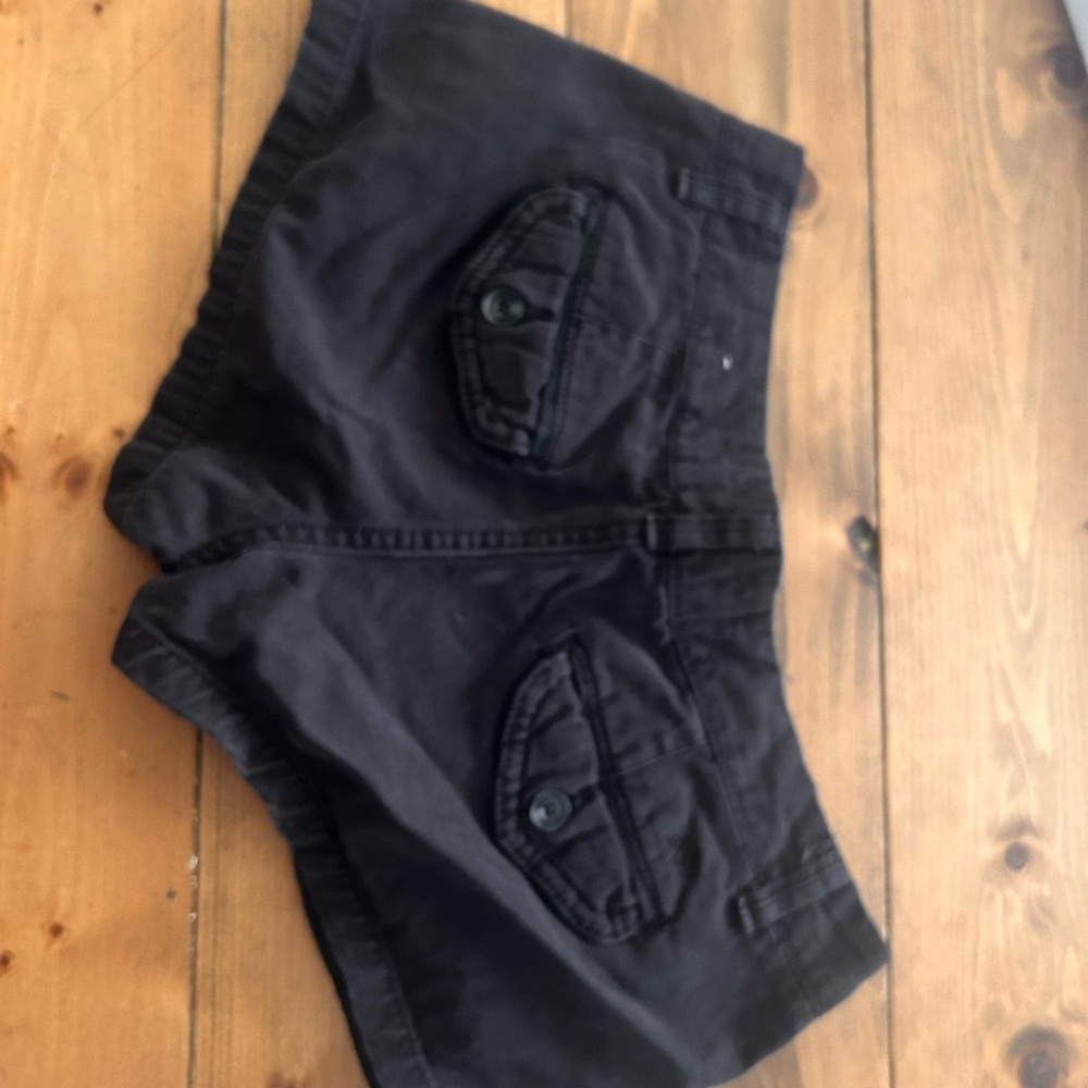 Black Buttoned Shorts